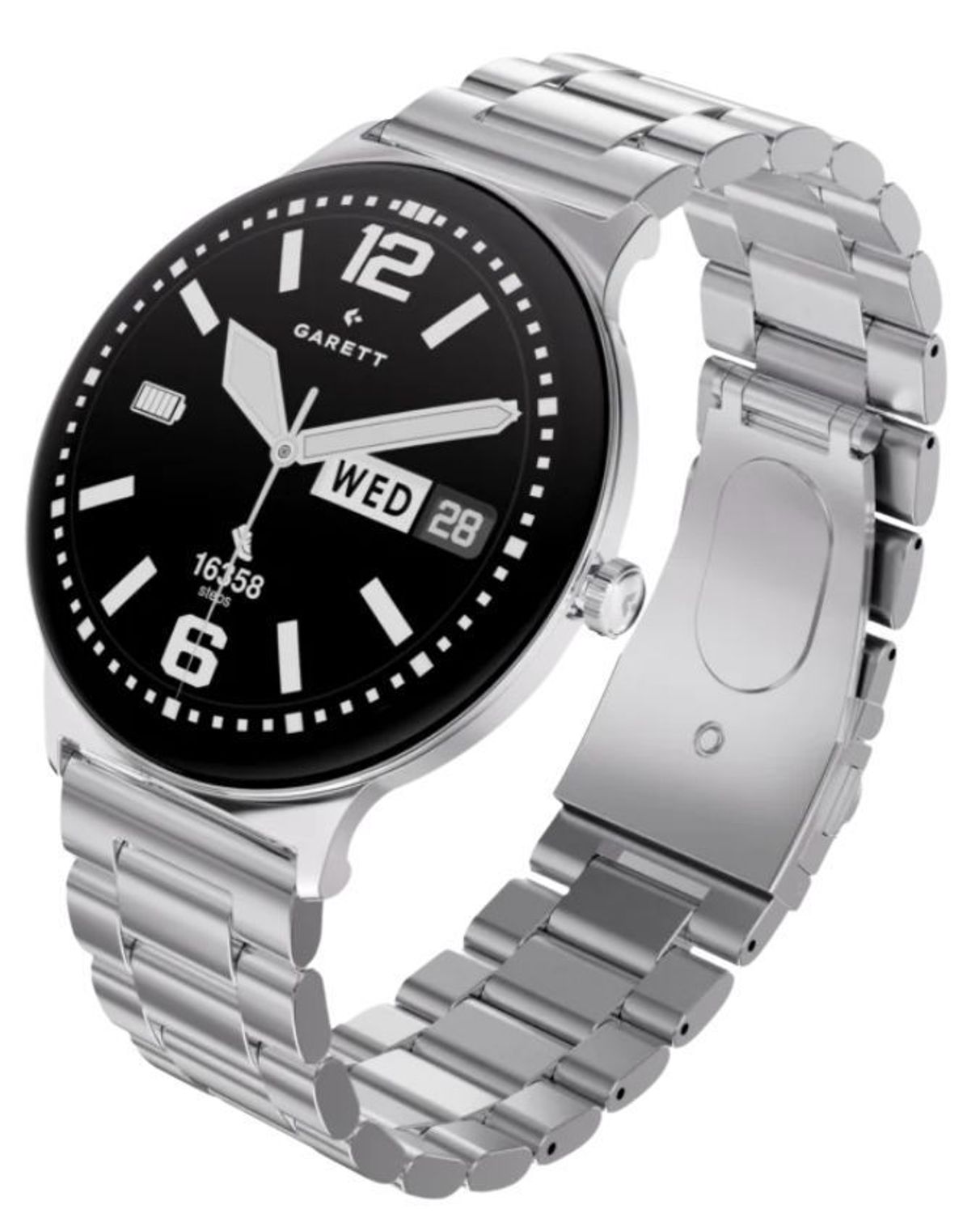 Smartwatch męski Garett Quantum Glow srebrny stalowy AMOLED 1,43″ + pasek skórzany (4).jpg